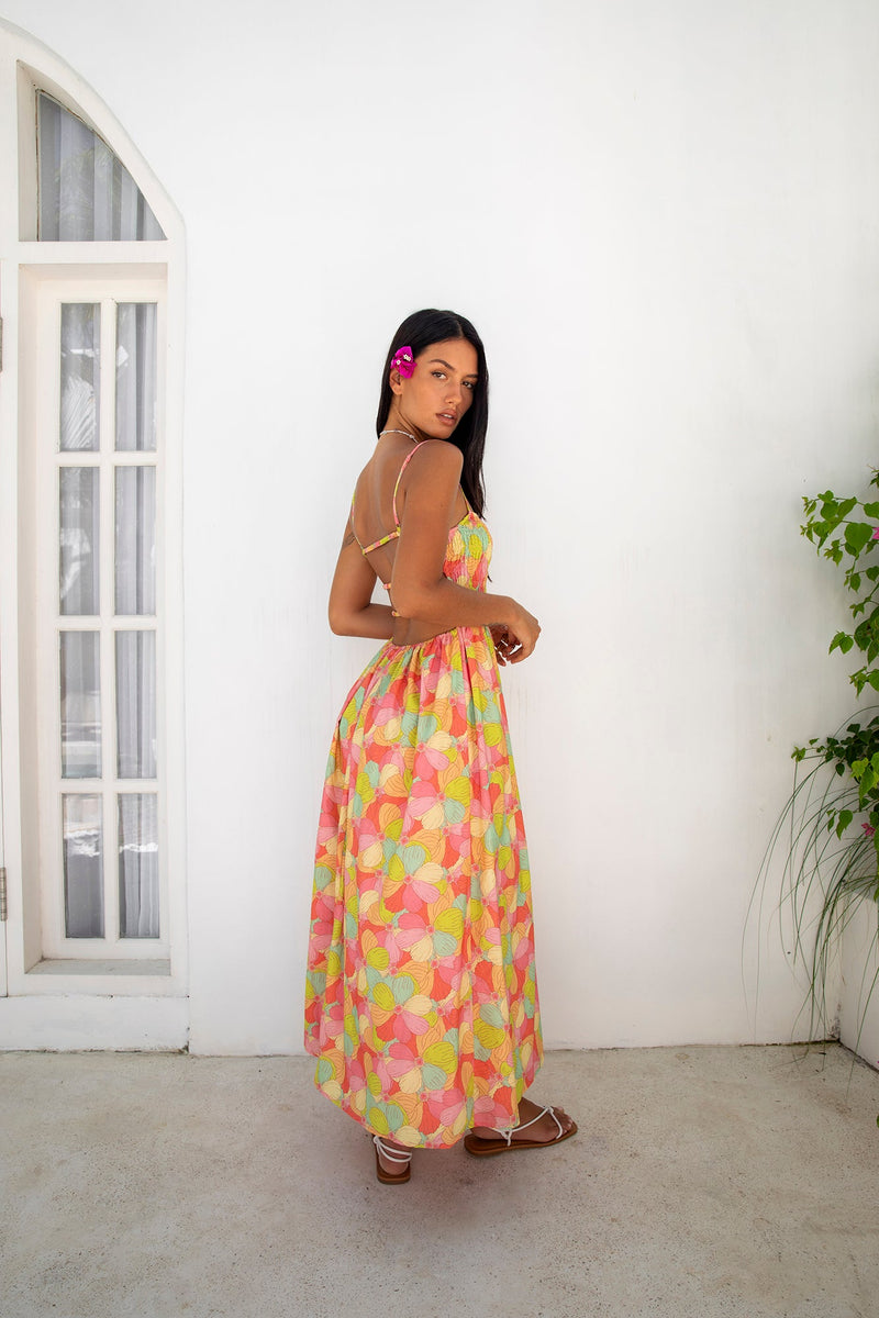FORTUNATE ONE In Bloom Maxi Dress Floral