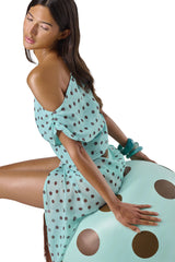 Bruna Tassel Sarong in Teal