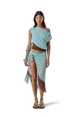 Bruna Tassel Sarong in Teal