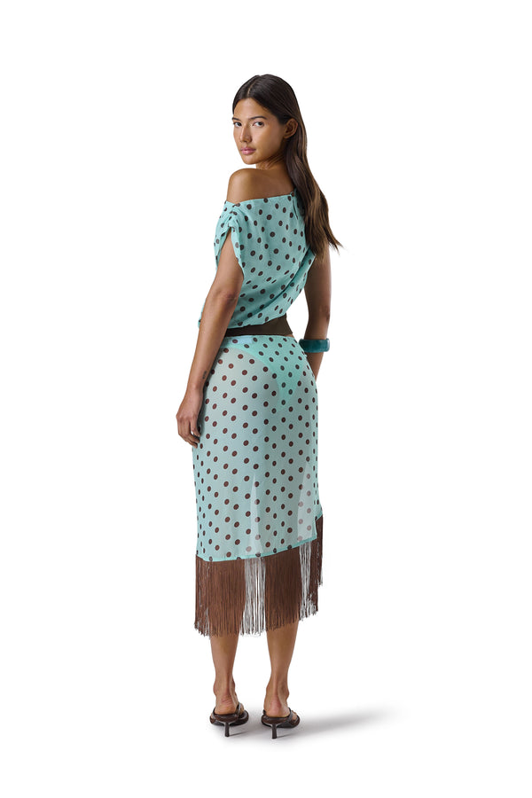 Bruna Tassel Sarong in Teal