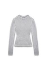 Peep Long Sleeve Top in Passive