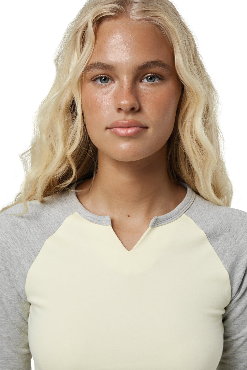 Pip Raglan Top in Butter Yellow
