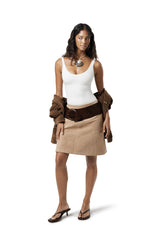 Betty Faux Suede Midi Skirt