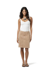 Betty Faux Suede Midi Skirt