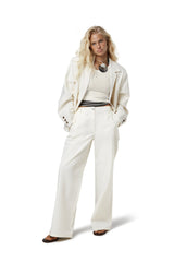 Frankie Straight Leg Linen Trouser in Natural