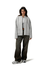 Originals Knit Zip Up in Light Grey
