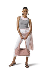 Huggie Layered Vest Top in Mid Grey