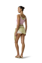 Huggie Layered Strappy Top in Soft Pink