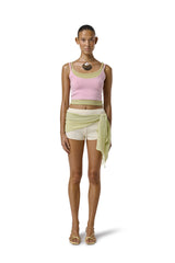 Huggie Layered Strappy Top in Soft Pink