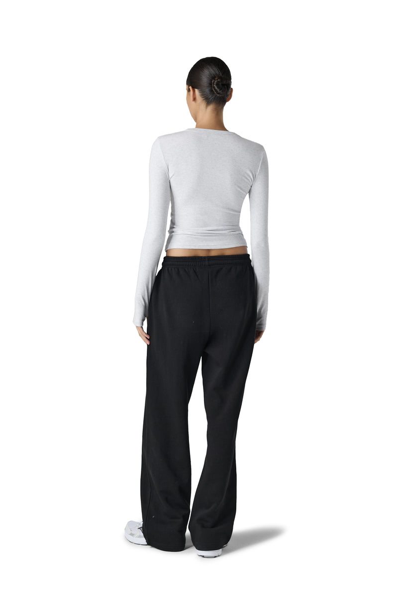 Peep Long Sleeve Top in Passive