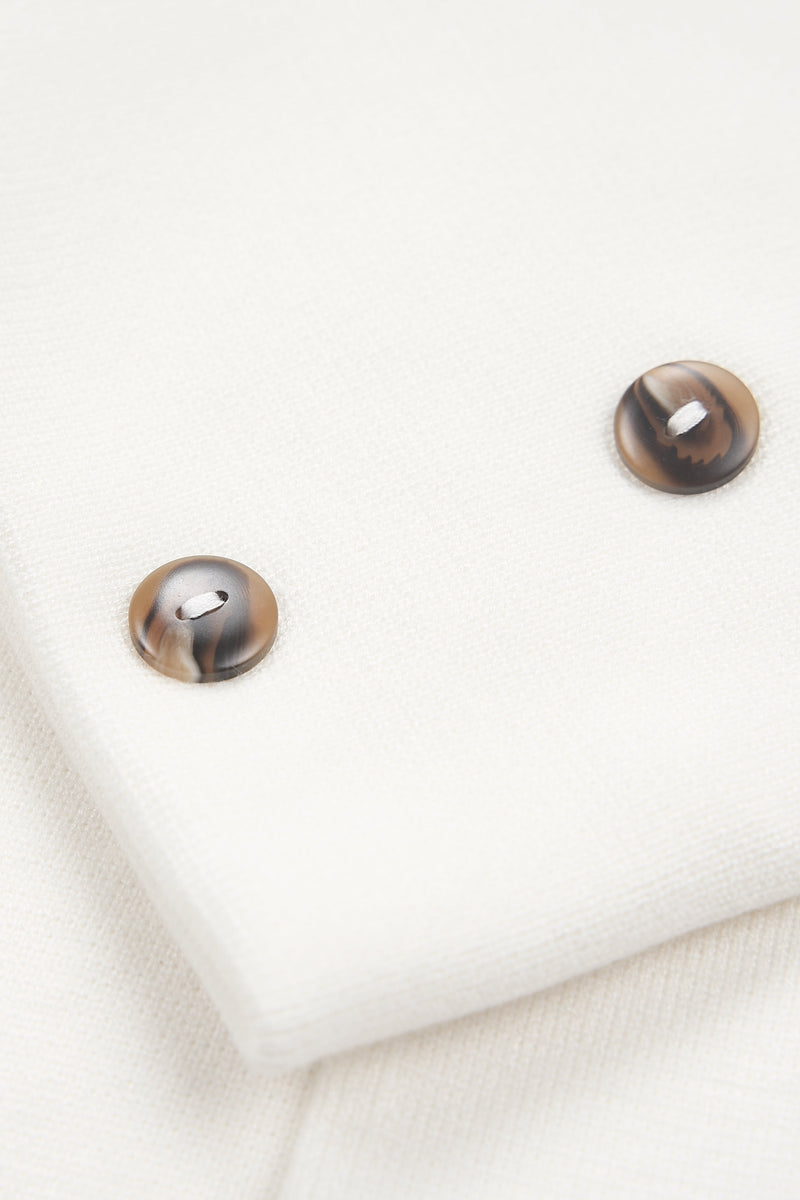 Posie Double Breast Cardigan in Cream