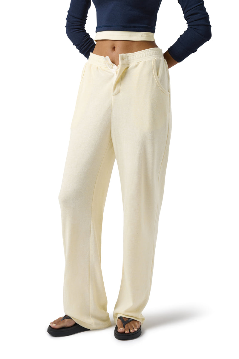 Slacks Soft Trouser in Butter Yellow