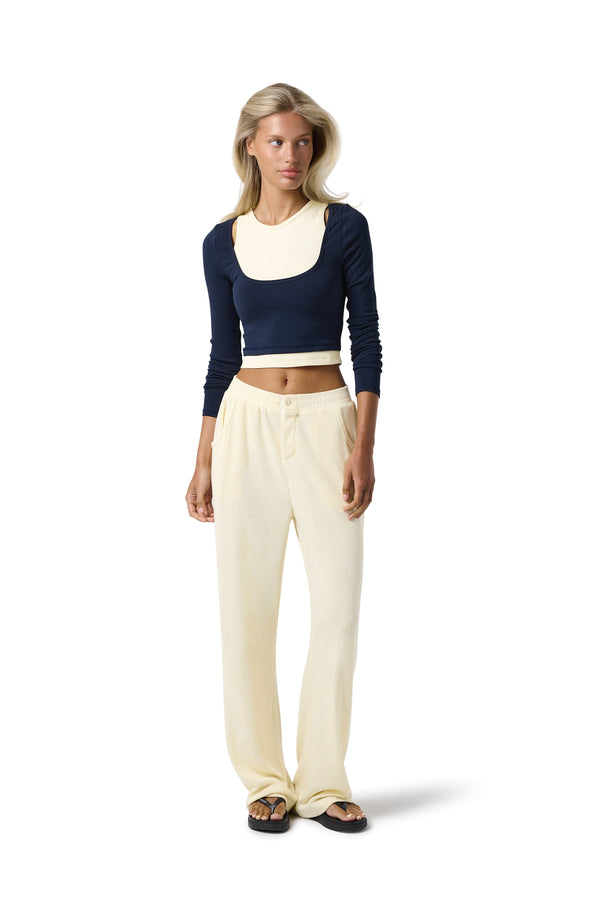 Slacks Soft Trouser in Butter Yellow