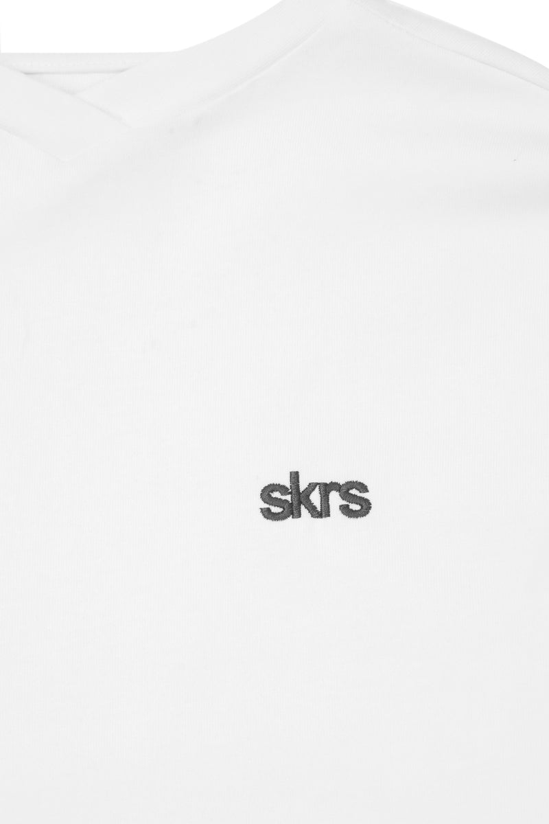 Seekers Long Sleeve Oversized Tee in White