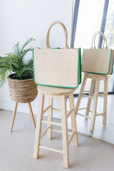 Huda Woven Structured Tote Bag
