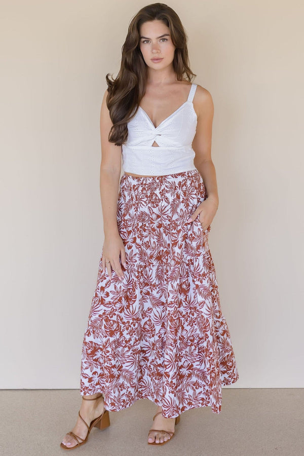 Roseanne Tropical Midi Skirt