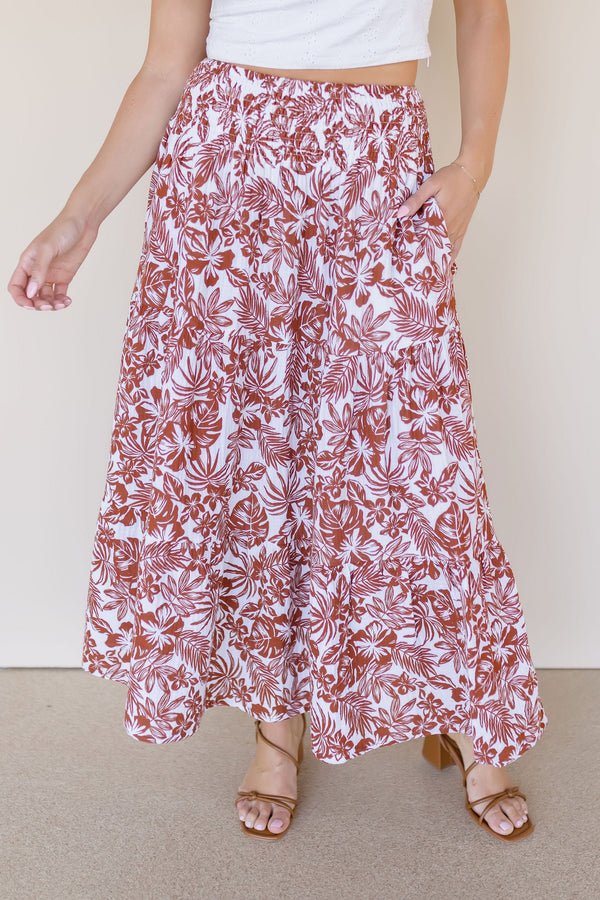 Roseanne Tropical Midi Skirt