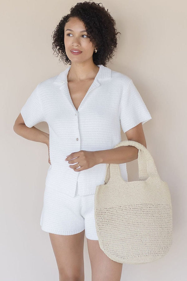 Olivia Woven Straw Market Bag