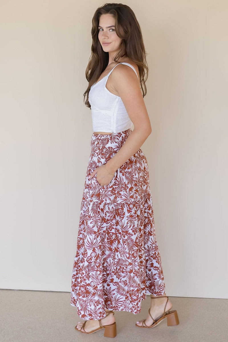 Roseanne Tropical Midi Skirt