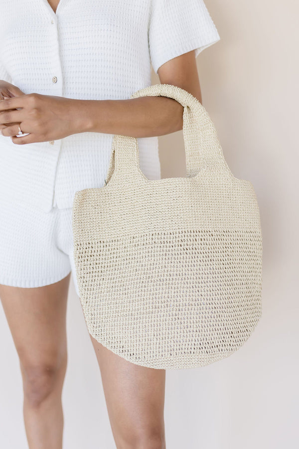Olivia Woven Straw Market Bag