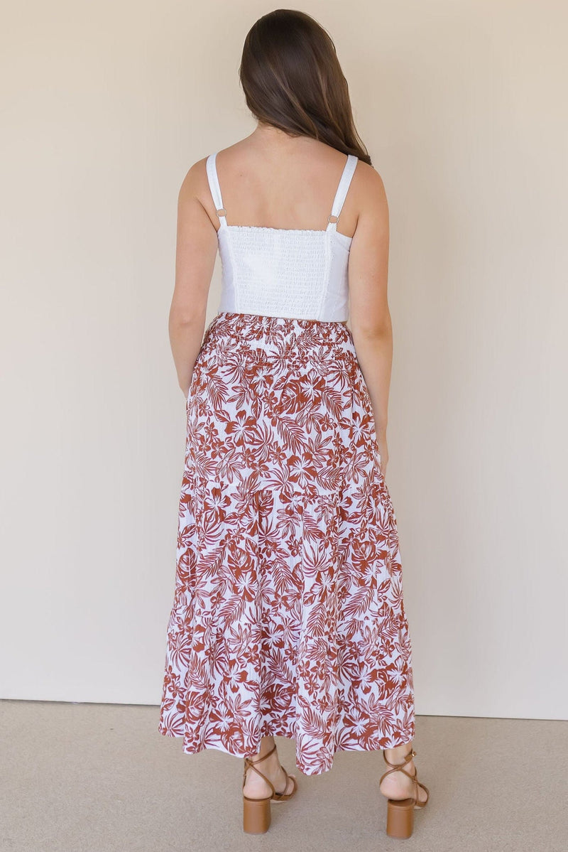 Roseanne Tropical Midi Skirt