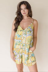Sweet Capri Tie Back Romper