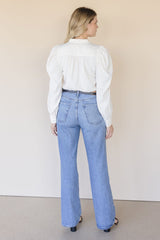 Cate Long Sleeve Ruched Blouse