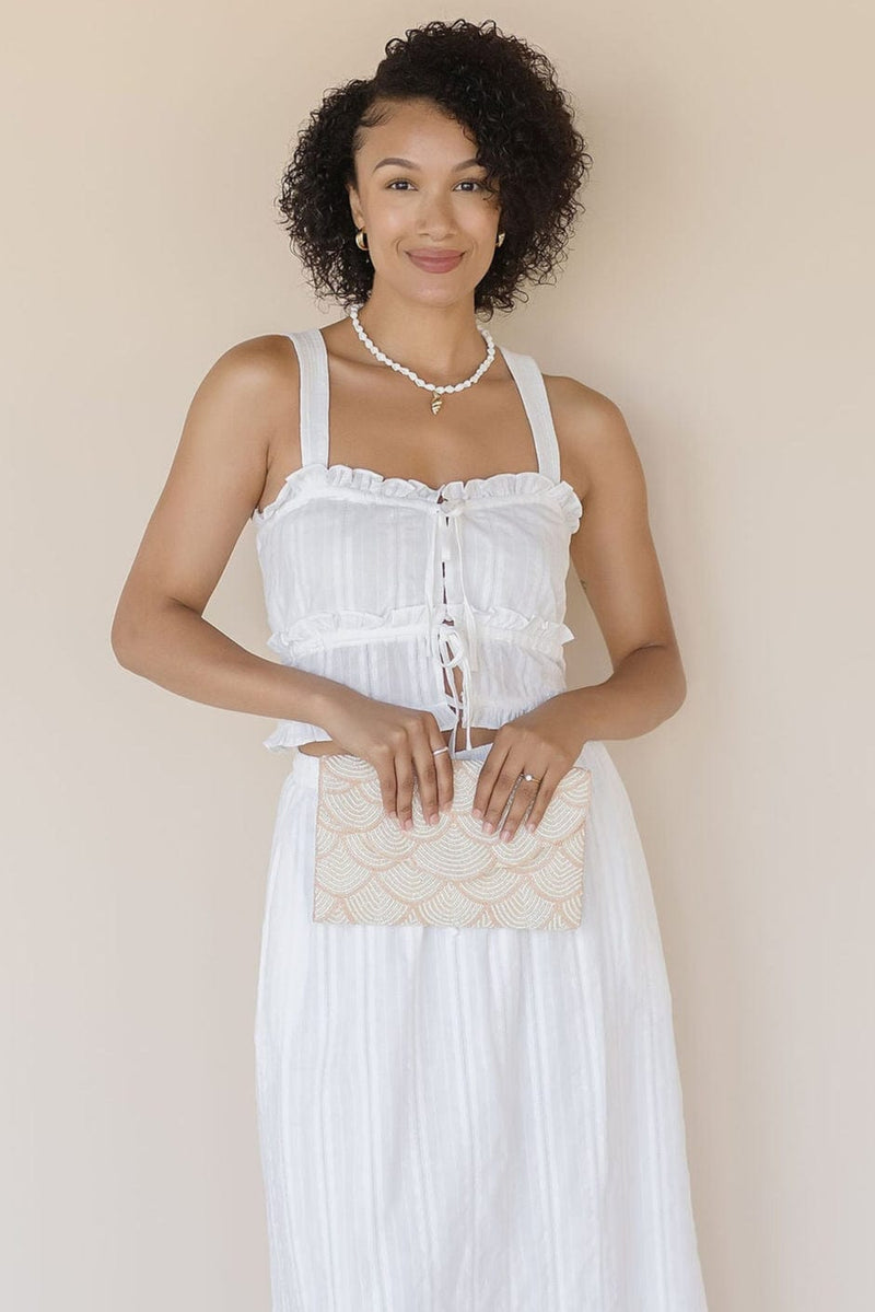 Olandria Beaded Crossbody Clutch