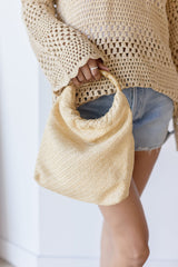 Jana Woven Bamboo Handle Handbag