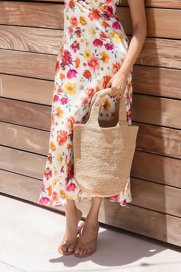Olivia Woven Straw Market Bag