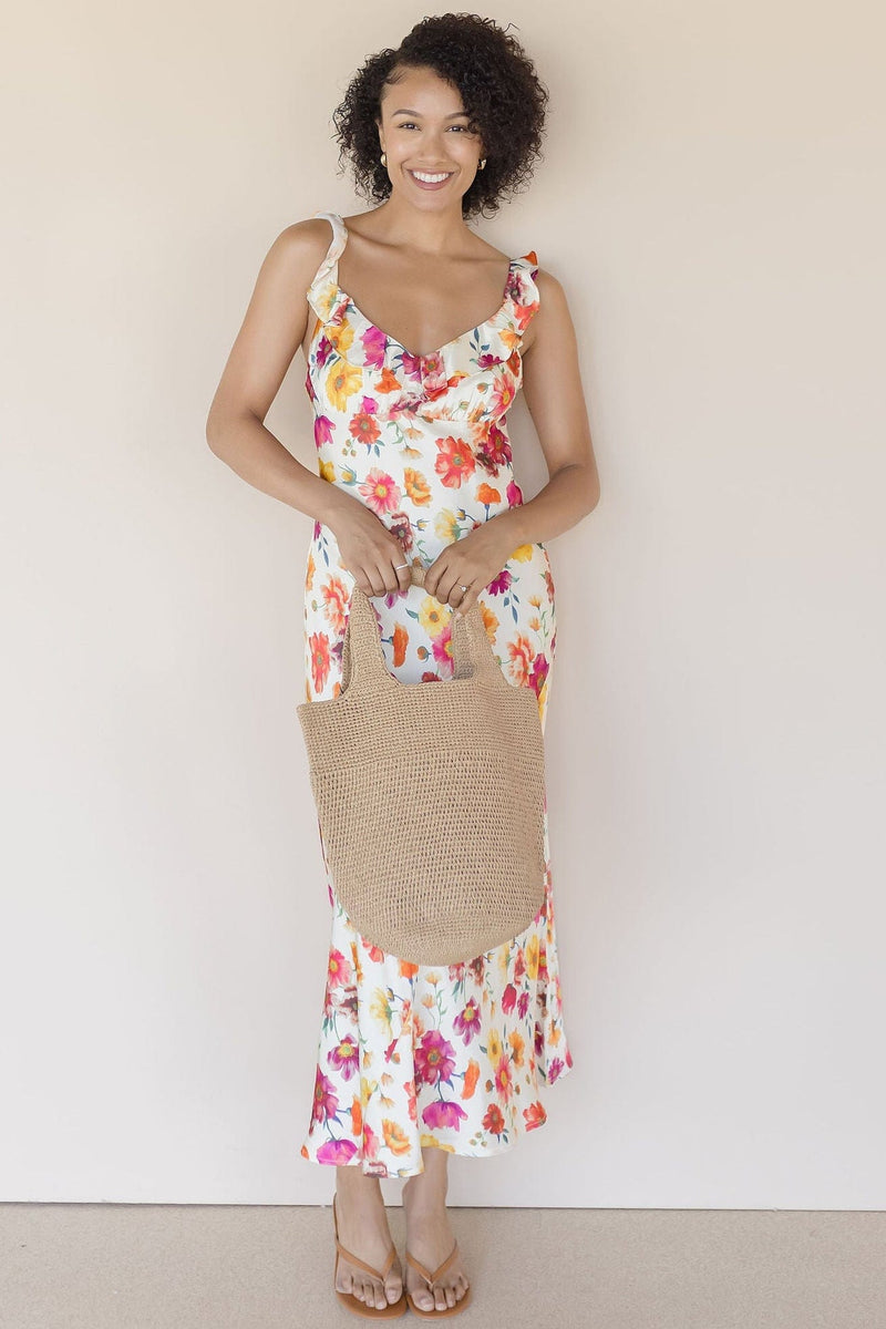 Olivia Woven Straw Market Bag