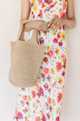 Olivia Woven Straw Market Bag