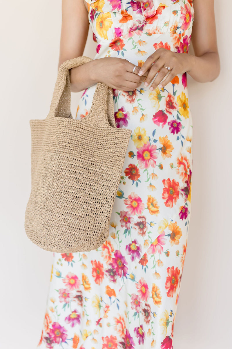 Olivia Woven Straw Market Bag