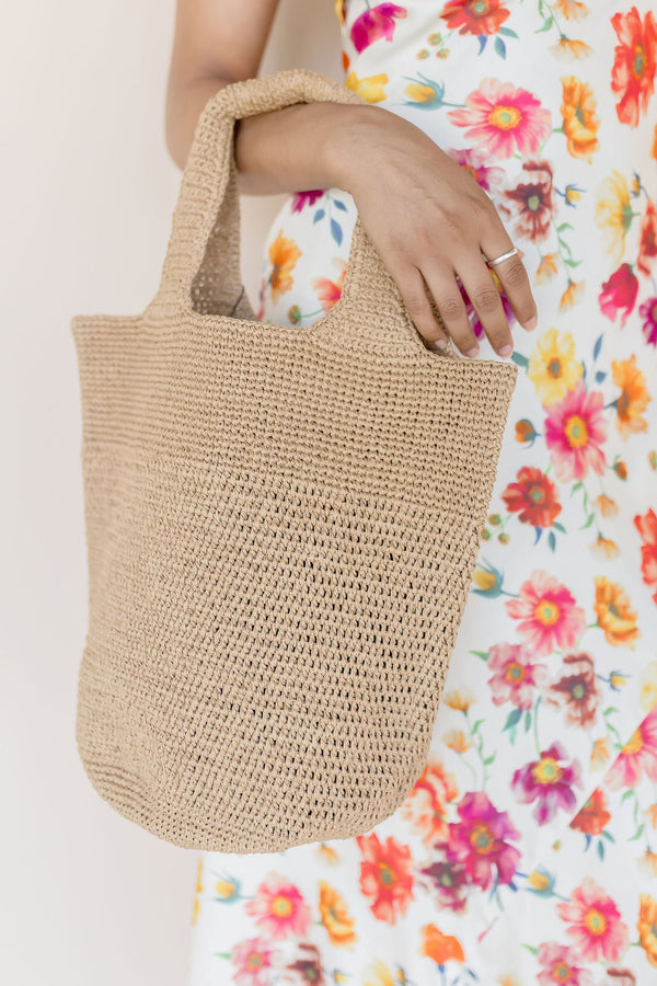 Olivia Woven Straw Market Bag