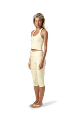 Soft Active Capri Pant in Butter Yellow