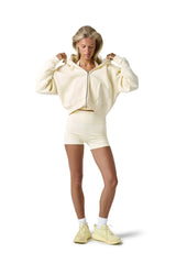 Trademark Shrunken Zip Up in Butter Yellow