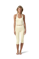Soft Active Capri Pant in Butter Yellow