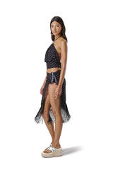 Minnie Tassel Sarong in Black