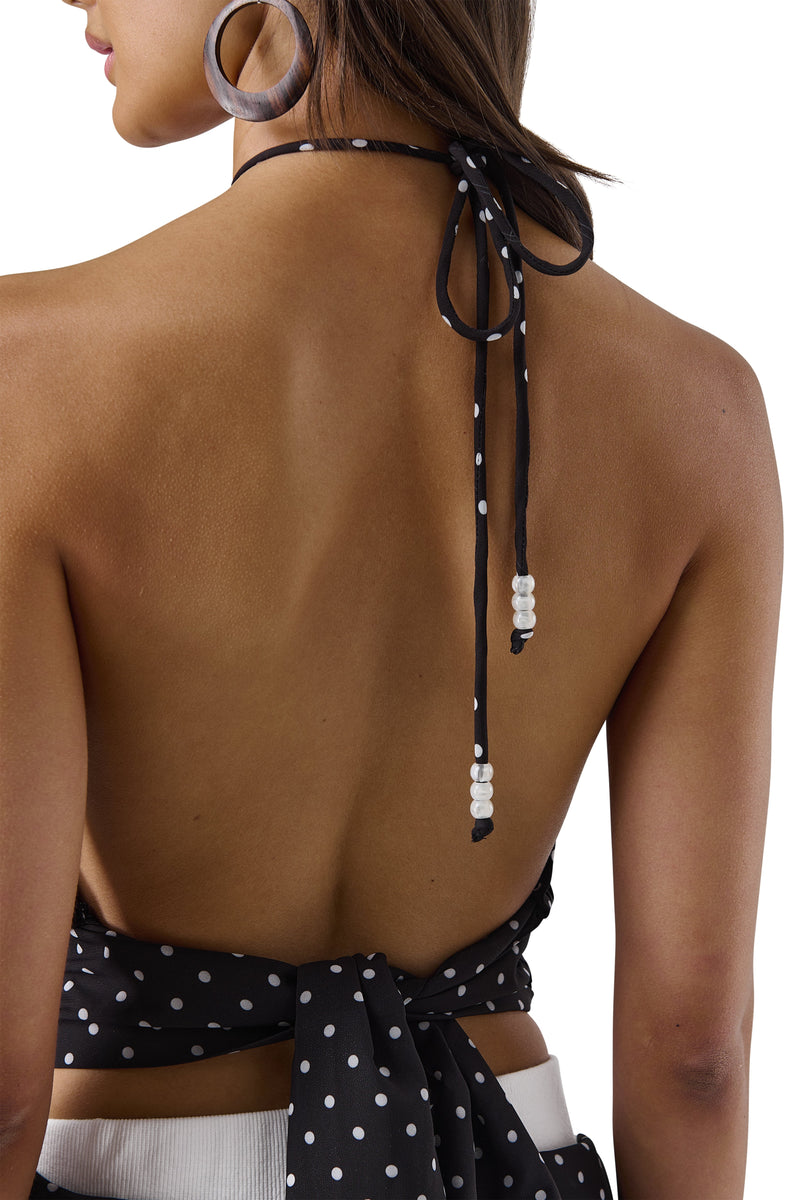 Minnie Halter Top in Black