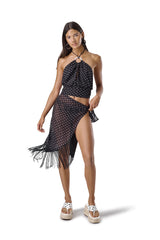 Minnie Tassel Sarong in Black