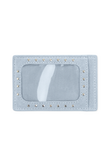 Martha Faux Suede Cardholder in Blue