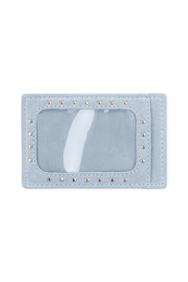 Martha Faux Suede Cardholder in Blue