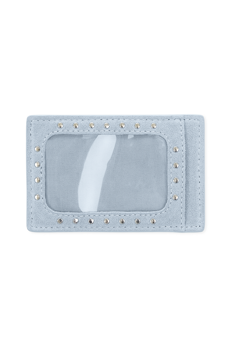 Martha Faux Suede Cardholder in Blue
