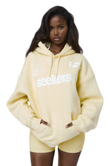 Seekers Motif Hoodie in Butter Yellow