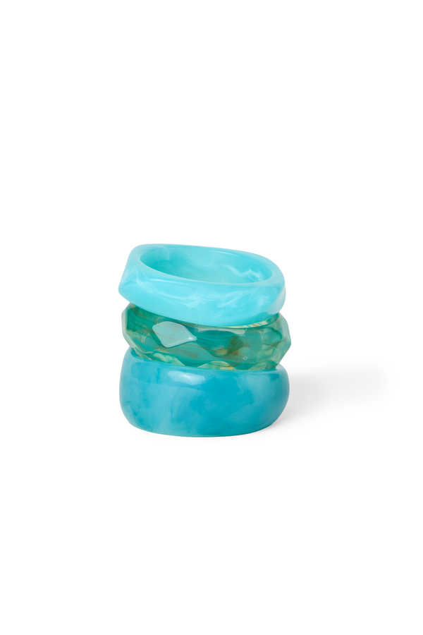 Lagoon Resin Bangles Set