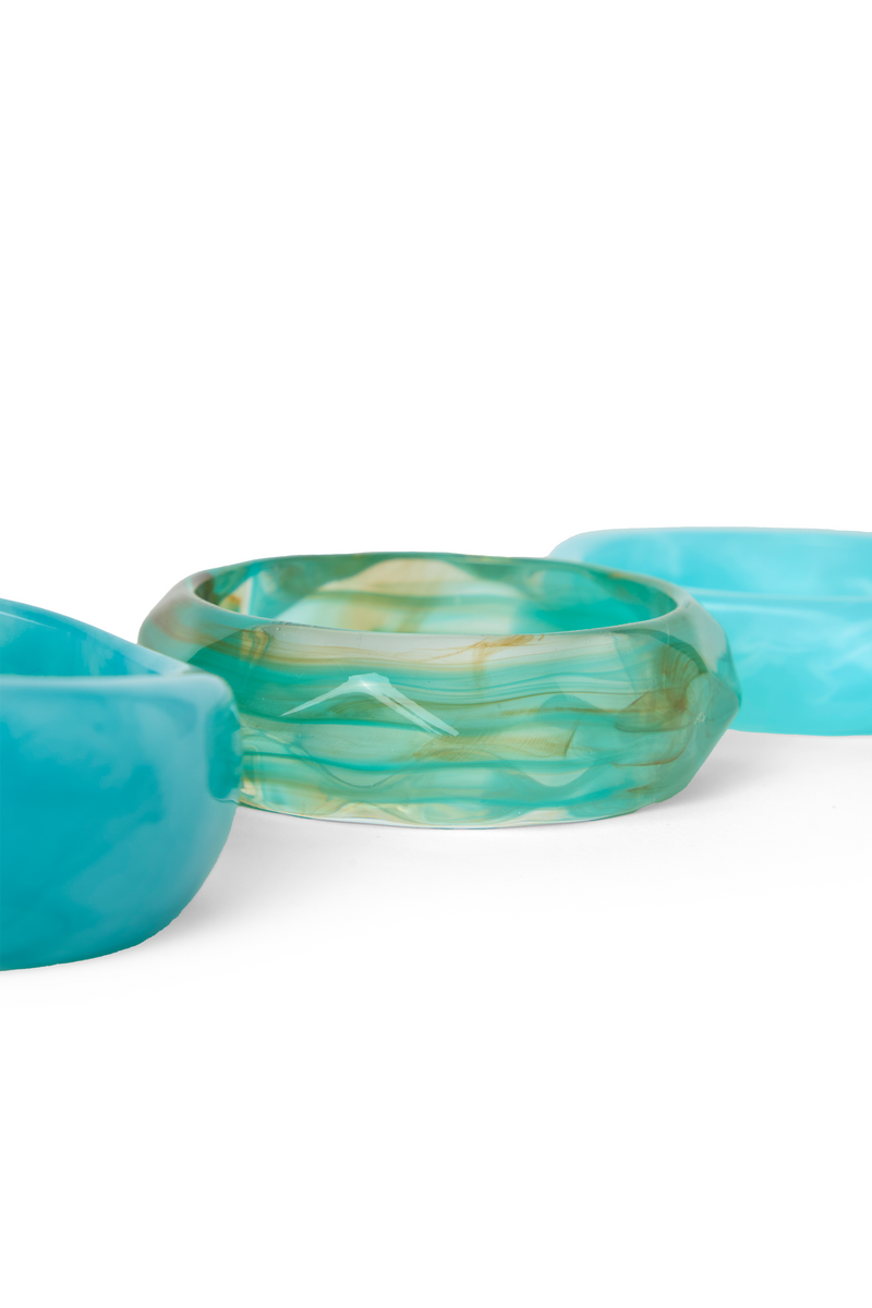 Lagoon Resin Bangles Set