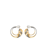 Eroz Hoop Earrings - Duo palladium with 24 carat gold plating
