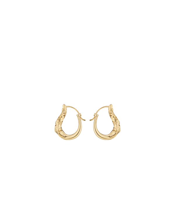 Eroz Slim Hoop Earrings - 24 carat gold-gilded edition