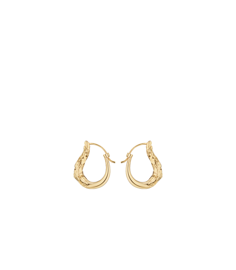 Eroz Slim Hoop Earrings - 24 carat gold-gilded edition
