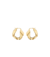 Éole Wavy Hoop Earrings - 24 carat gold-gilded edition
